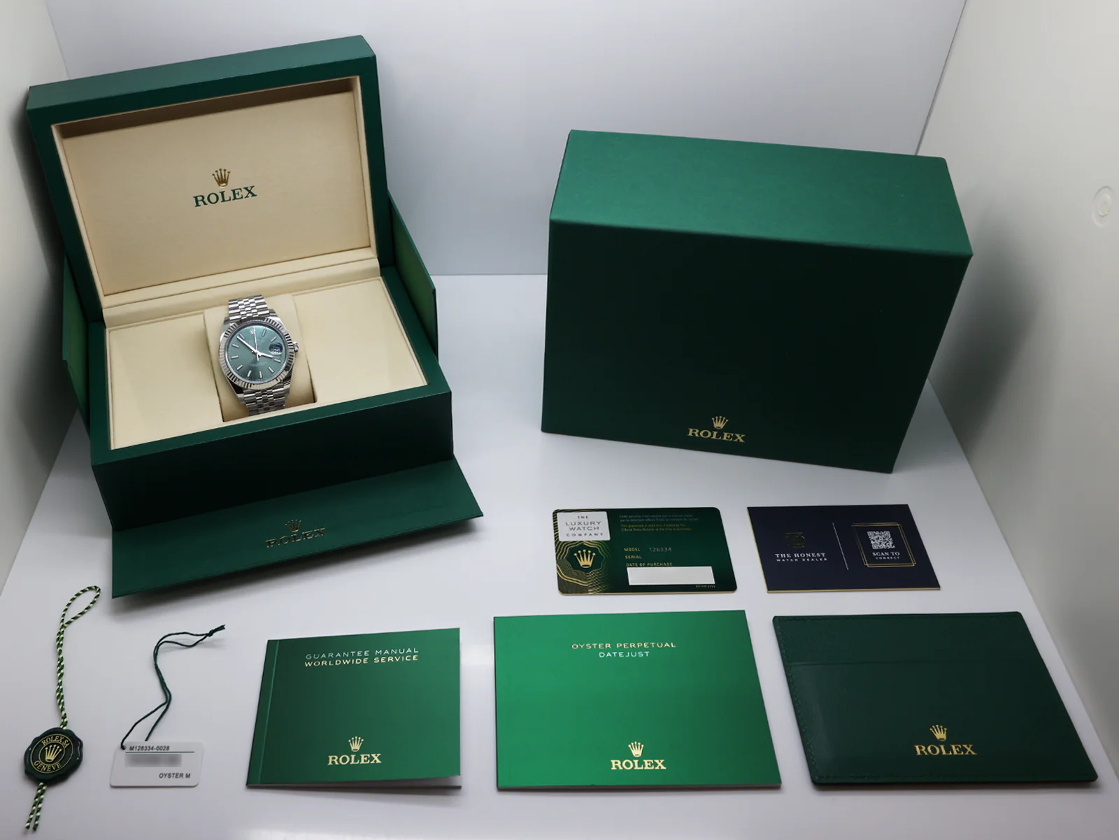 GENTS ROLEX DATEJUST 41mm 126334 STAINLESS STEEL MINT GREEN DIAL UNWORN 2026 UK B&P - Image 2