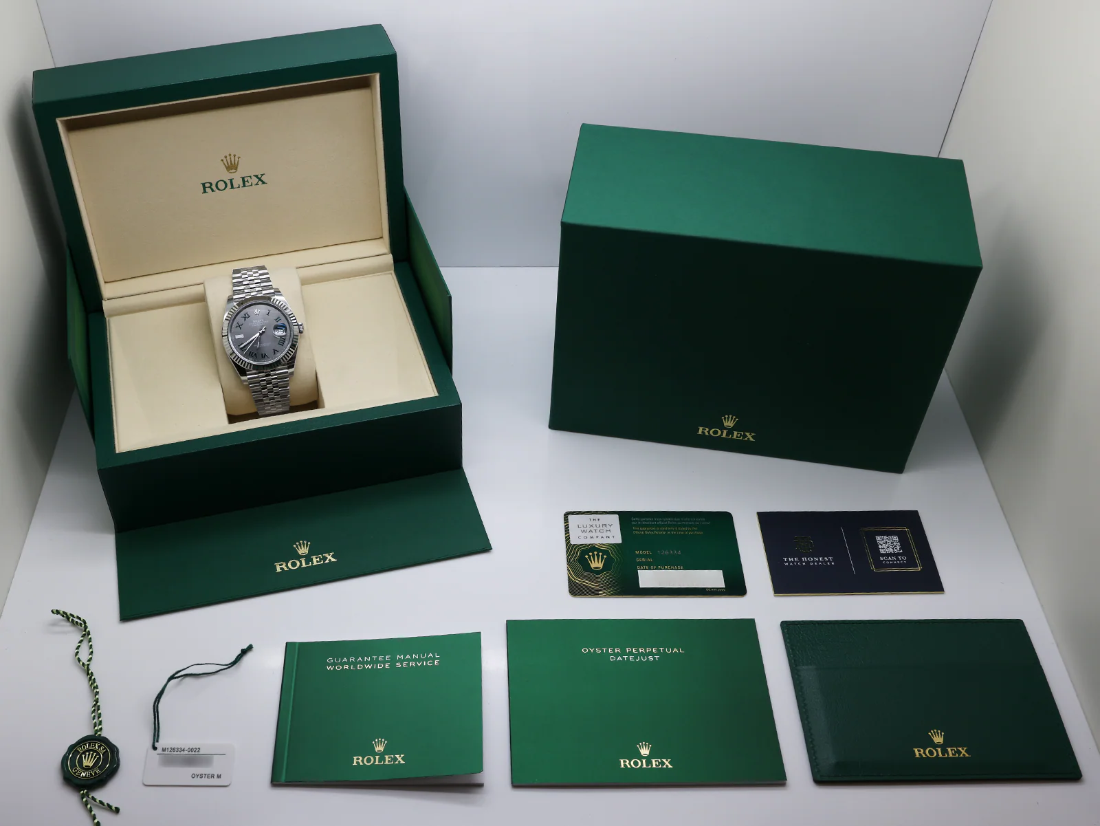 GENTS ROLEX DATEJUST 41mm 126334 STAINLESS STEEL WIMBLEDON DIAL UNWORN 2025 UK B&P - Image 2