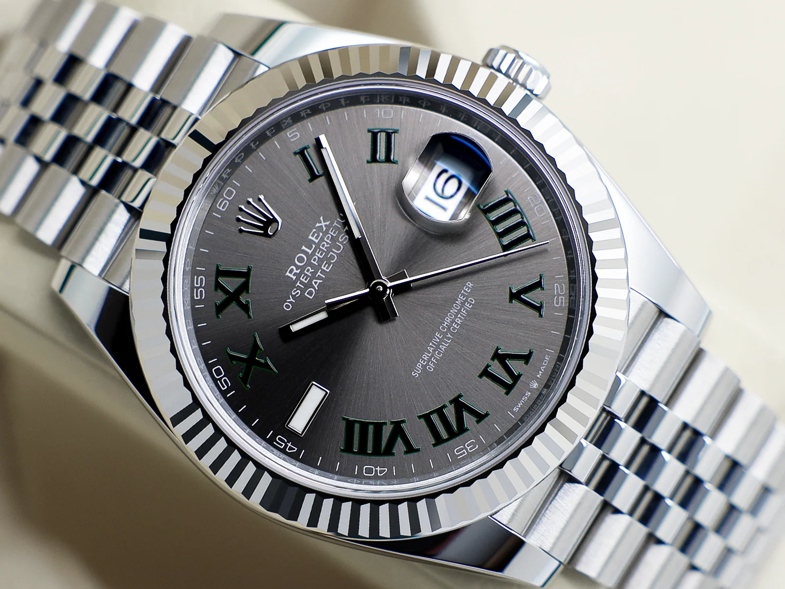 GENTS ROLEX DATEJUST 41mm 126334 STAINLESS STEEL WIMBLEDON DIAL UNWORN 2025 UK B&P - Image 7