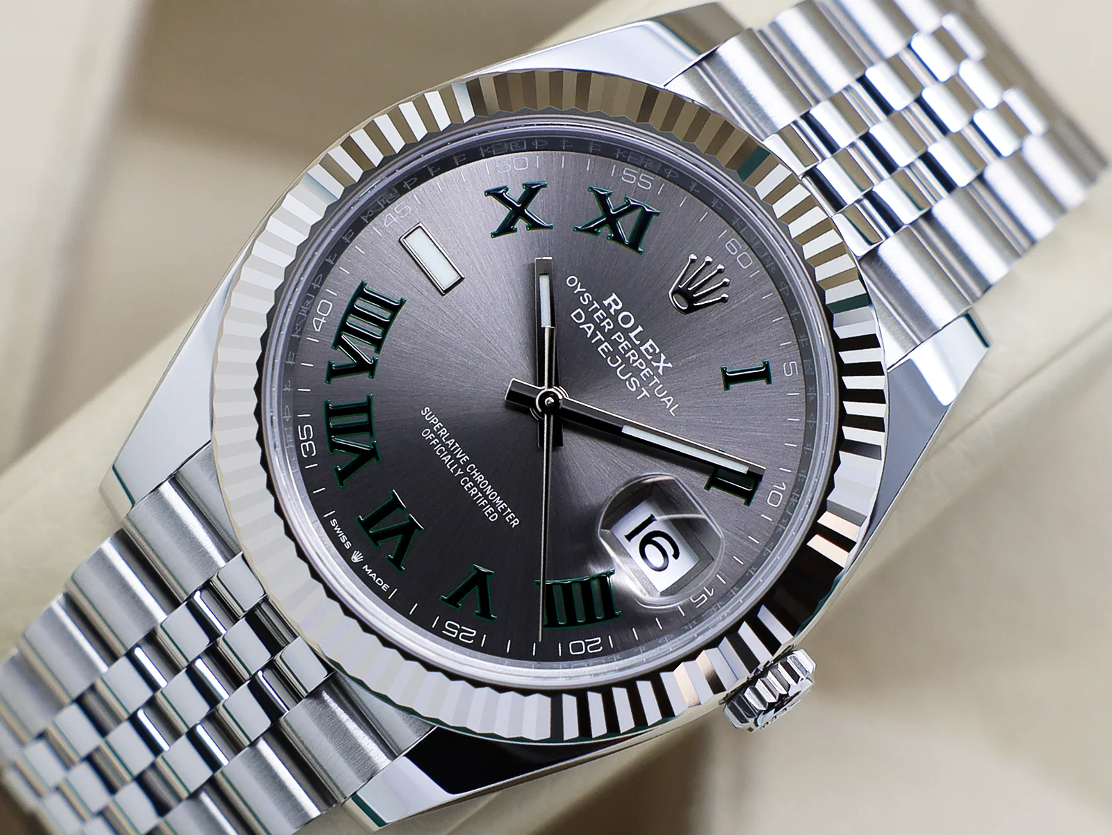 GENTS ROLEX DATEJUST 41mm 126334 STAINLESS STEEL WIMBLEDON DIAL UNWORN STICKERS 2026 UK B&P - Image 3