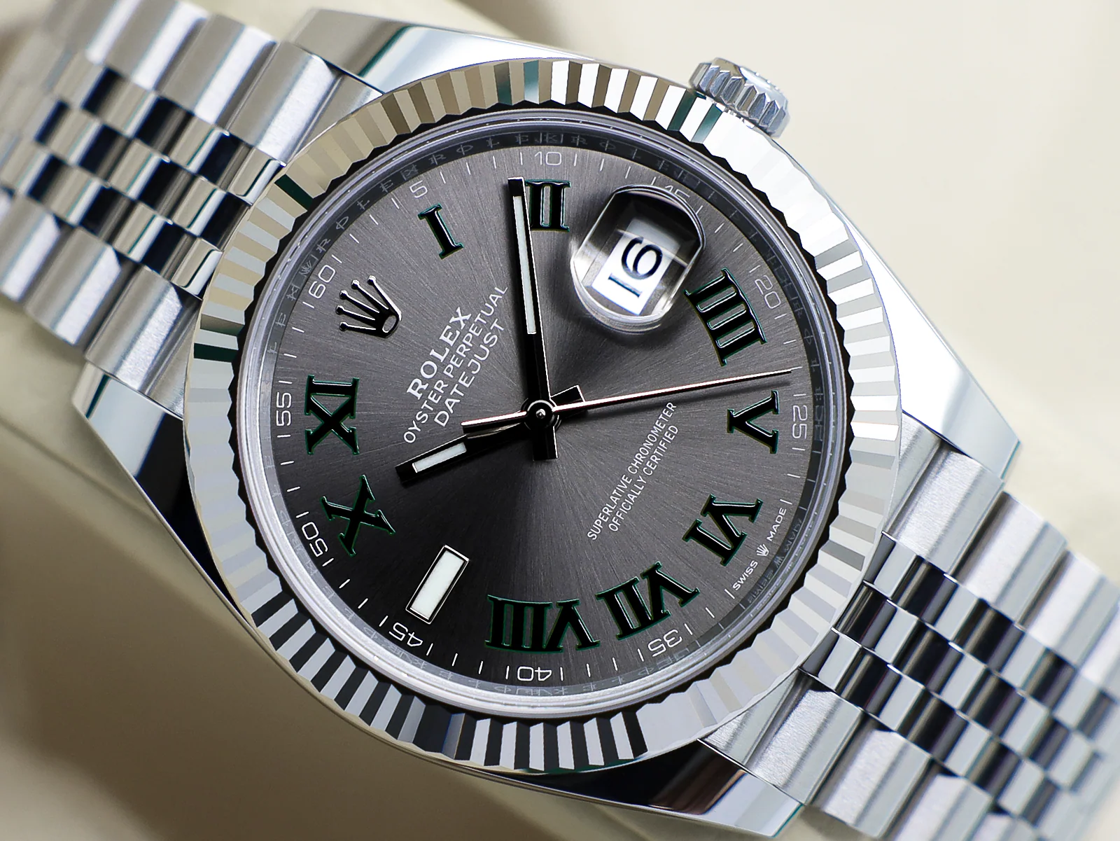 GENTS ROLEX DATEJUST 41mm 126334 STAINLESS STEEL WIMBLEDON DIAL UNWORN STICKERS 2026 UK B&P - Image 6