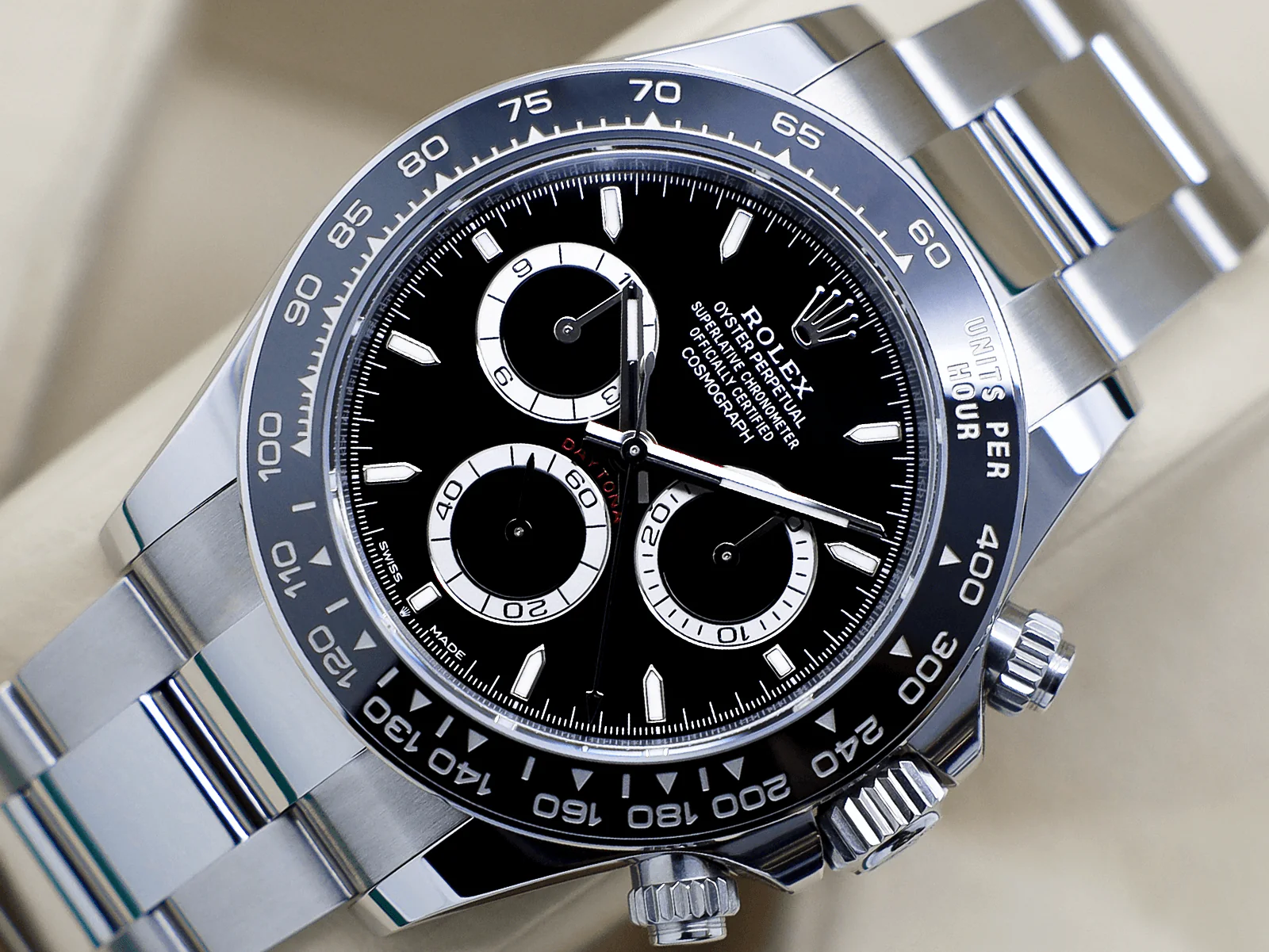 GENTS ROLEX DAYTONA 126500LN STAINLESS STEEL BLACK DIAL NEW MODEL UNWORN 2025 UK B&P - Image 3
