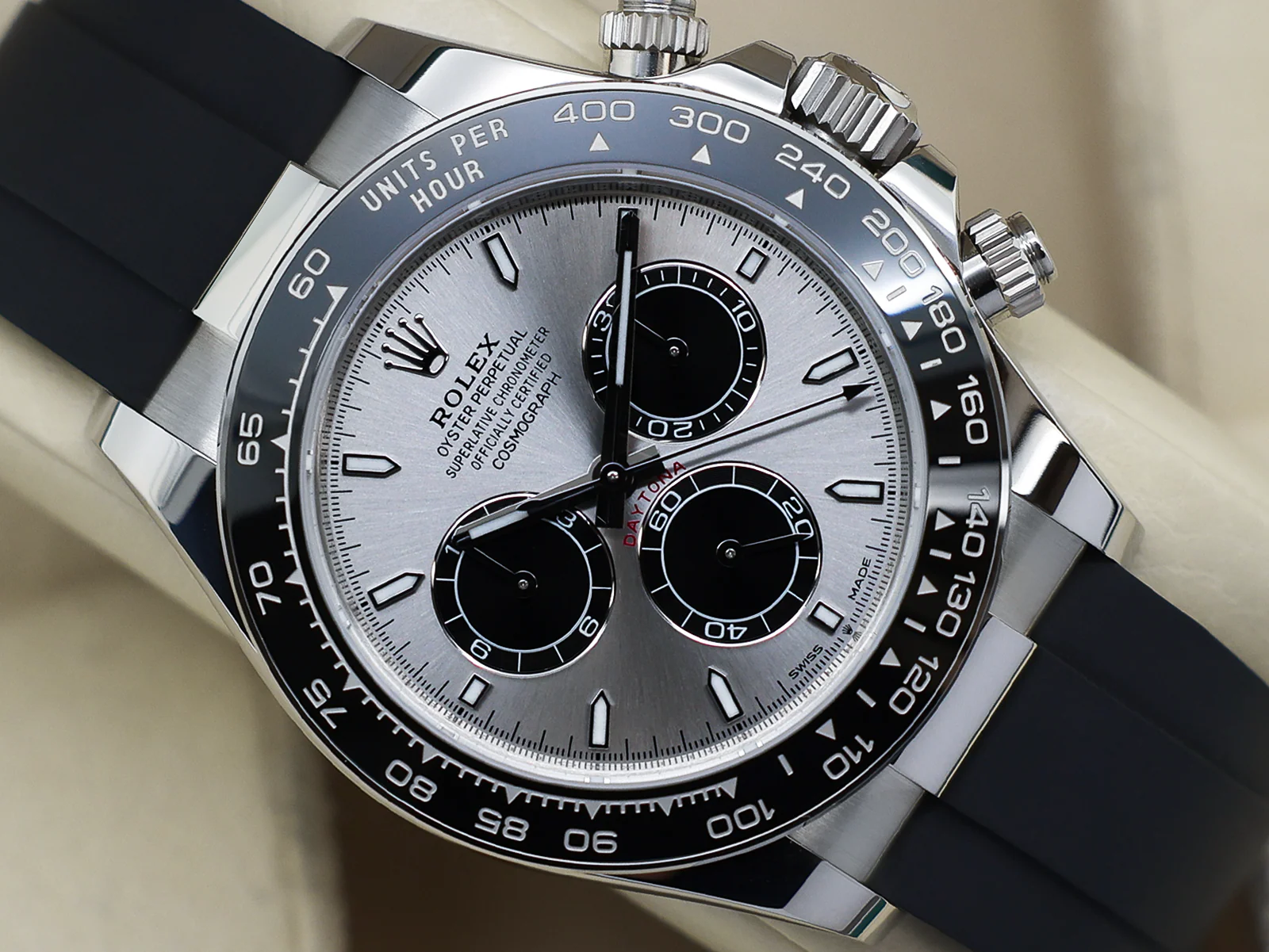 GENTS ROLEX DAYTONA 18ct WHITE GOLD OYSTERFLEX GHOST 126519LN UNWORN 2026 UK B&P