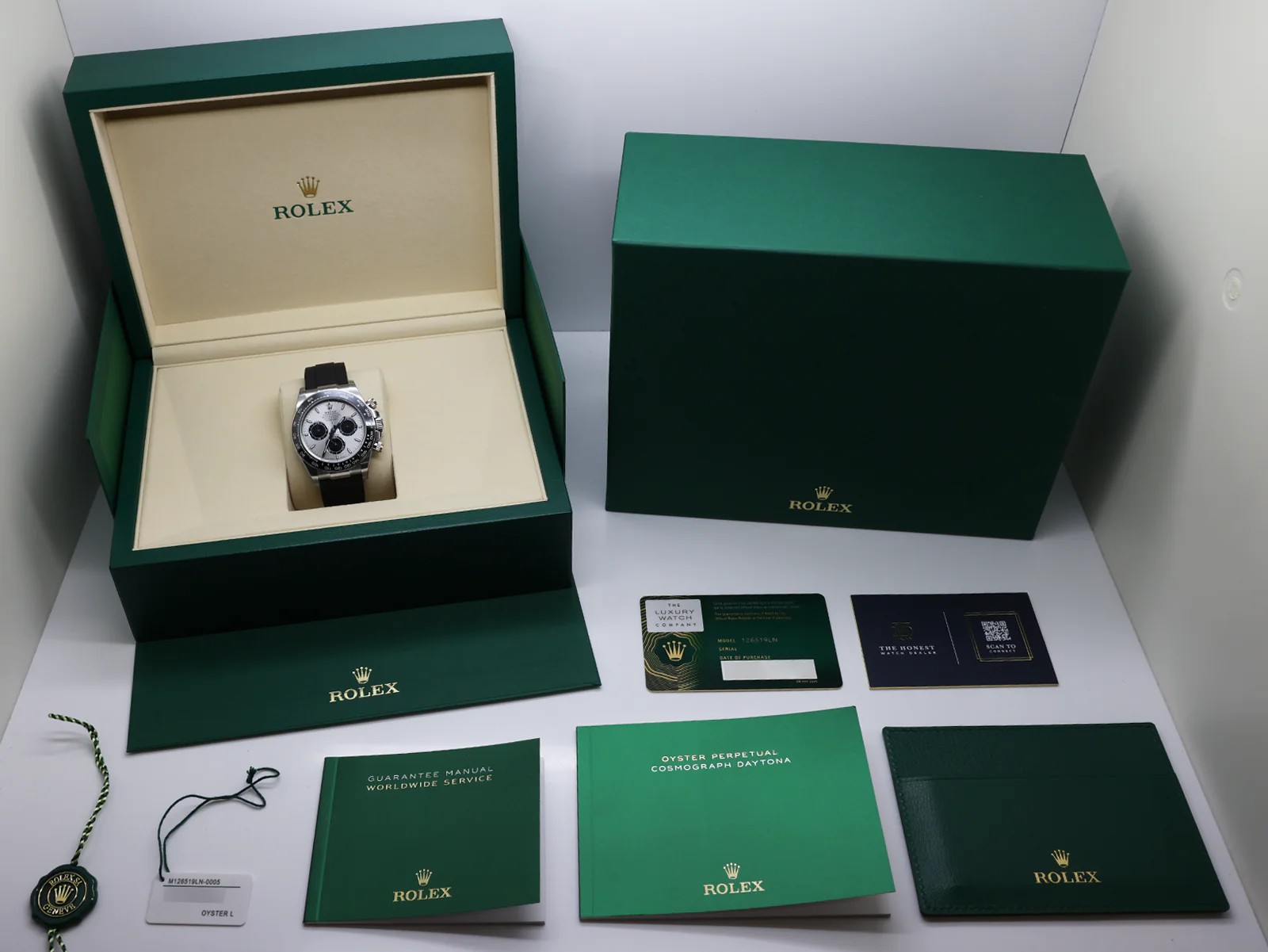 GENTS ROLEX DAYTONA 18ct WHITE GOLD OYSTERFLEX GHOST 126519LN UNWORN 2026 UK B&P - Image 2