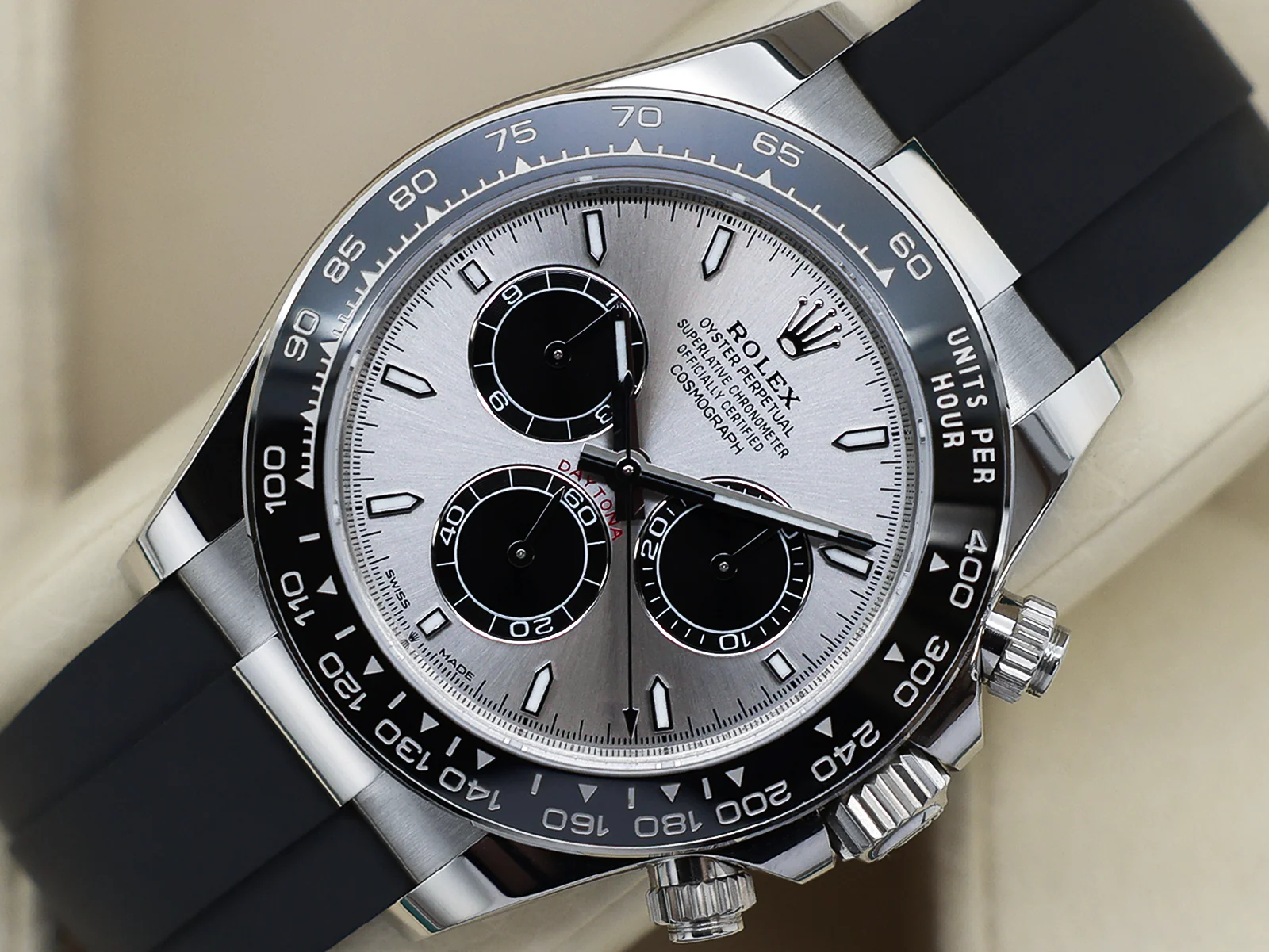 GENTS ROLEX DAYTONA 18ct WHITE GOLD OYSTERFLEX GHOST 126519LN UNWORN 2026 UK B&P - Image 3