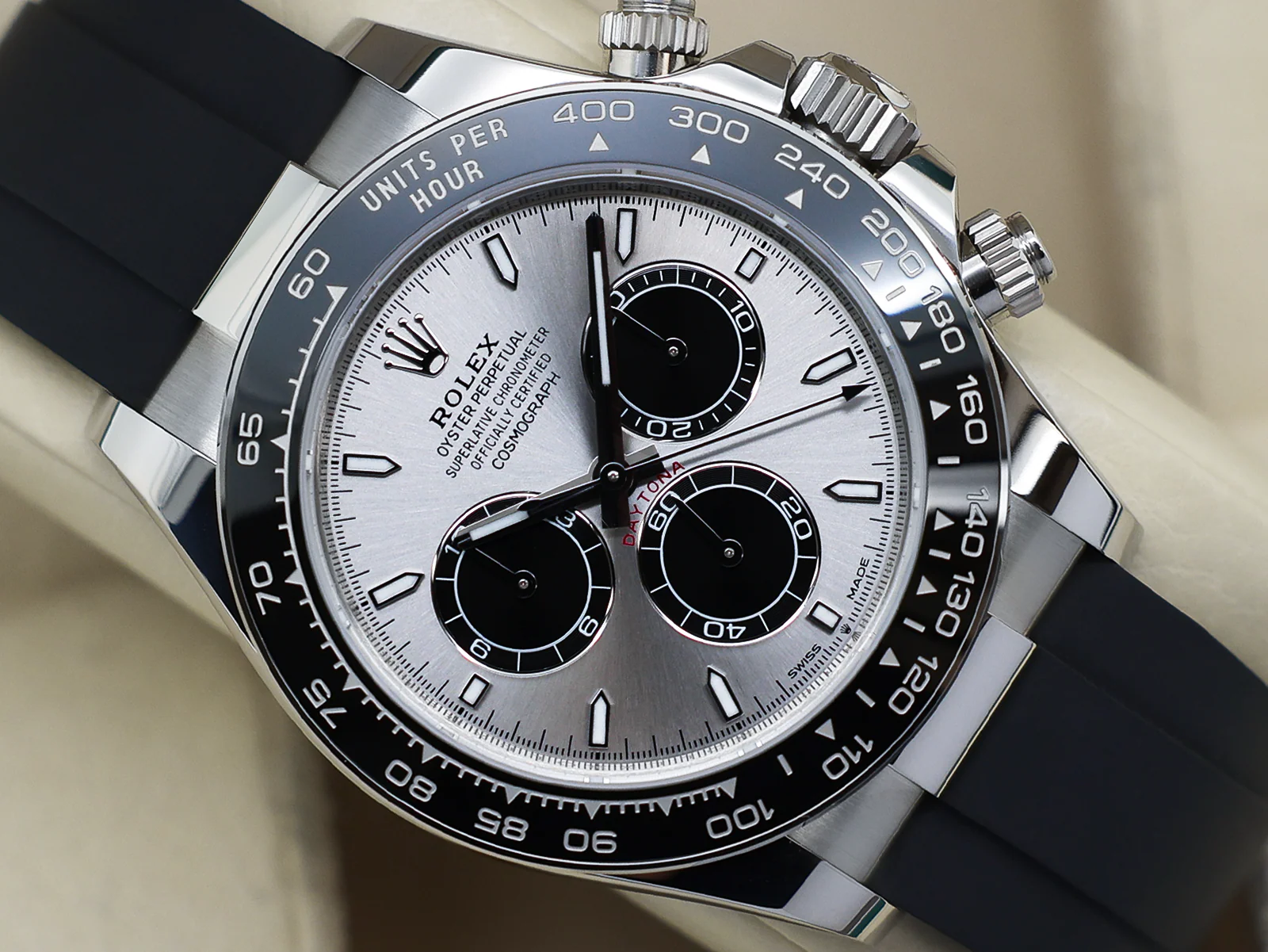 GENTS ROLEX DAYTONA 18ct WHITE GOLD OYSTERFLEX GHOST 126519LN UNWORN 2026 UK B&P - Image 6