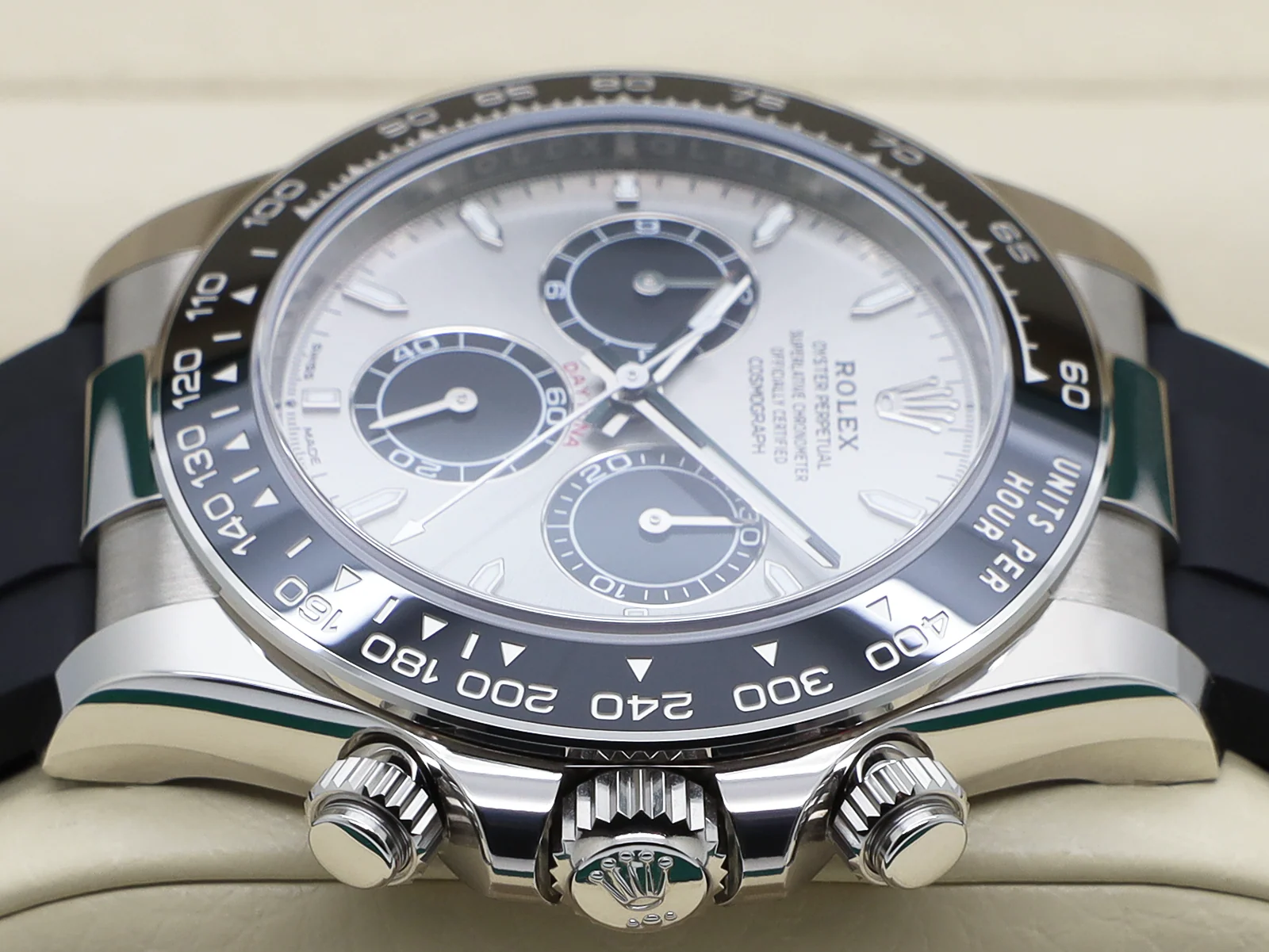 GENTS ROLEX DAYTONA 18ct WHITE GOLD OYSTERFLEX GHOST 126519LN WARRANTY 2025 UK B&P - Image 4