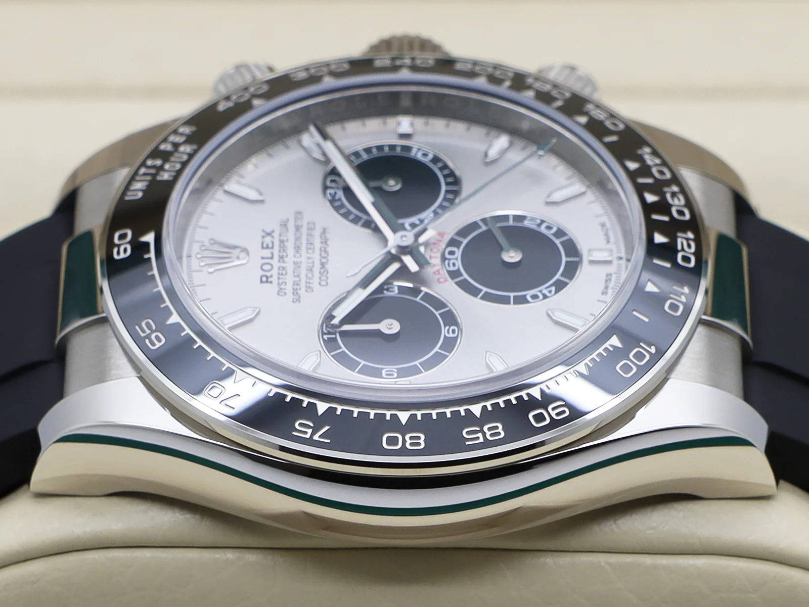 GENTS ROLEX DAYTONA 18ct WHITE GOLD OYSTERFLEX GHOST 126519LN WARRANTY 2025 UK B&P - Image 7