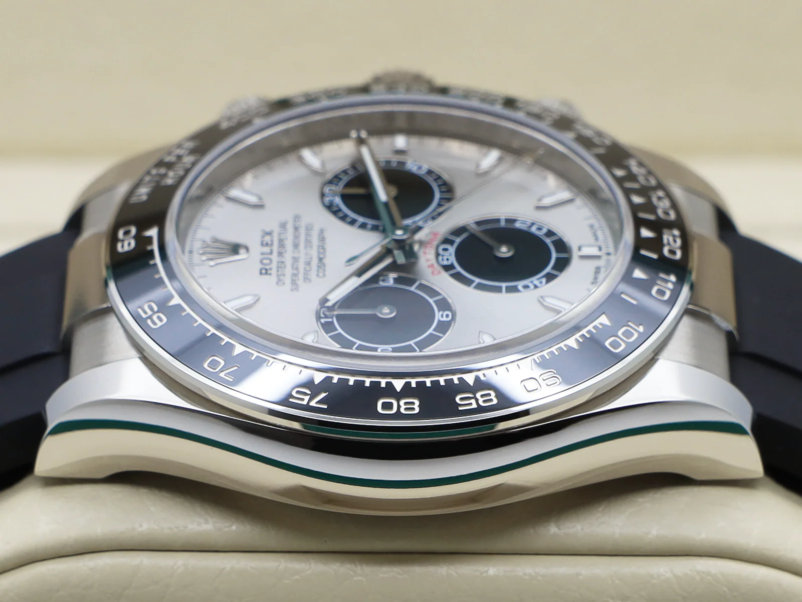 GENTS ROLEX DAYTONA 18ct WHITE GOLD OYSTERFLEX GHOST 126519LN WARRANTY STICKERS 2025 UK B&P - Image 4