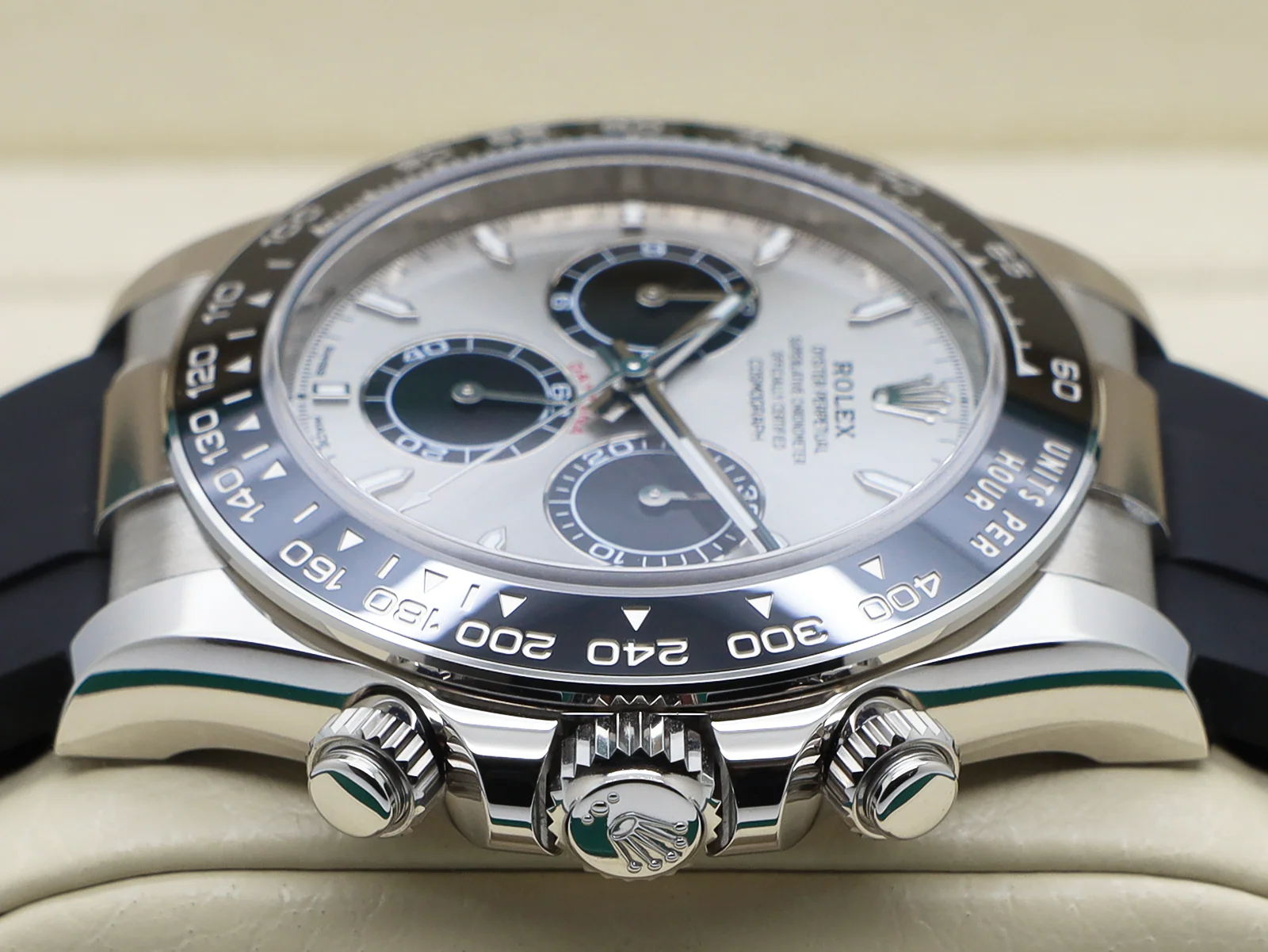 GENTS ROLEX DAYTONA 18ct WHITE GOLD OYSTERFLEX GHOST 126519LN WARRANTY STICKERS 2025 UK B&P - Image 7