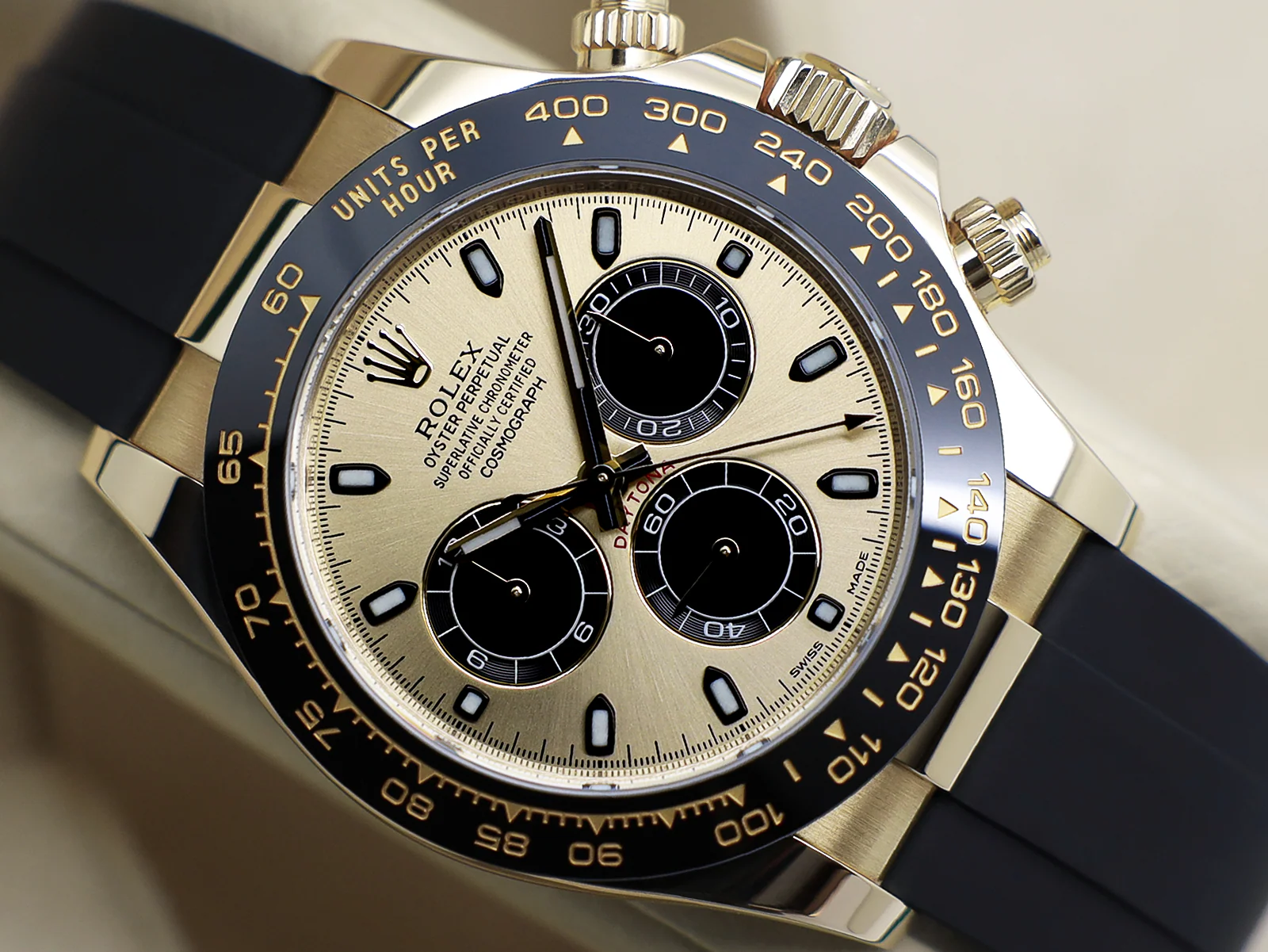 GENTS ROLEX DAYTONA 18ct YELLOW GOLD OYSTERFLEX PIKACHU 116518LN WARRANTY 2018 UK B&P
