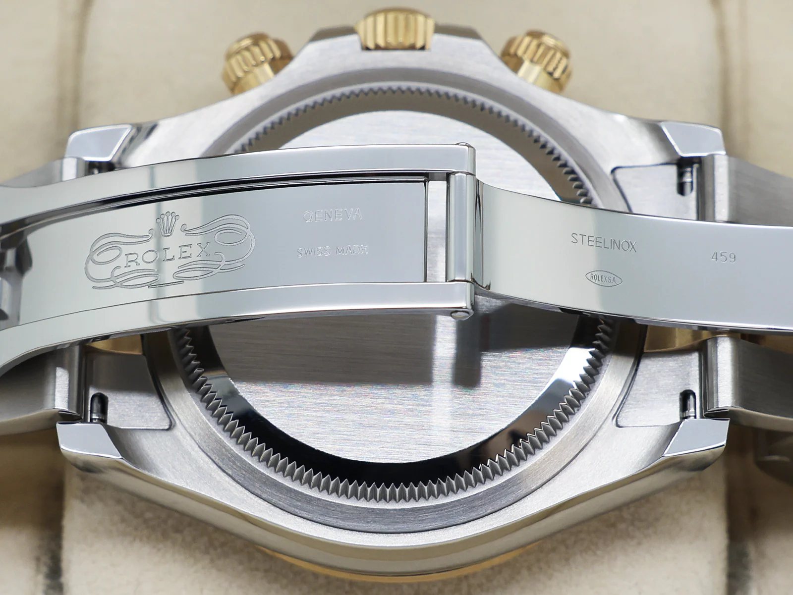 GENTS ROLEX DAYTONA 18ct YELLOW GOLD/STEEL 126503 WHITE DIAL WARRANTY 2024 UK B&P - Image 9