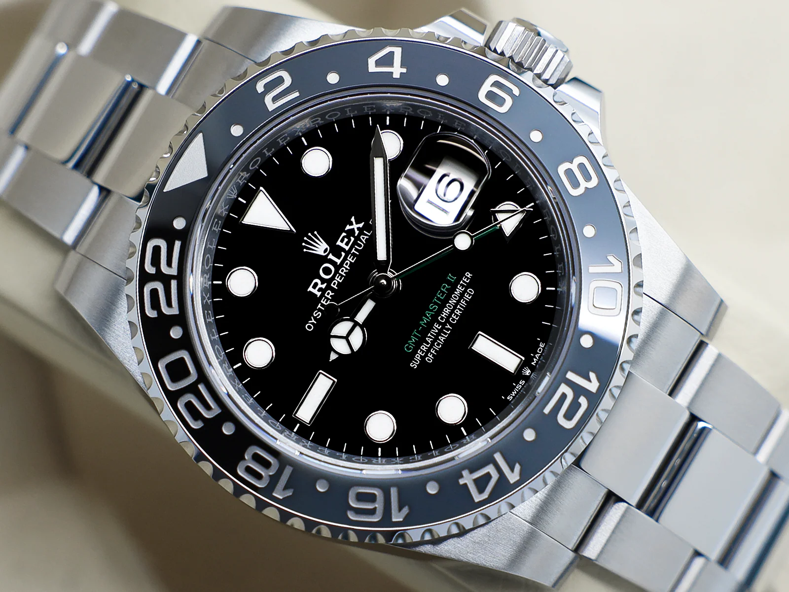 GENTS ROLEX GMT-MASTER II BRUCE WAYNE 126710GRNR STAINLESS STEEL WARRANTY 2024 UK B&P