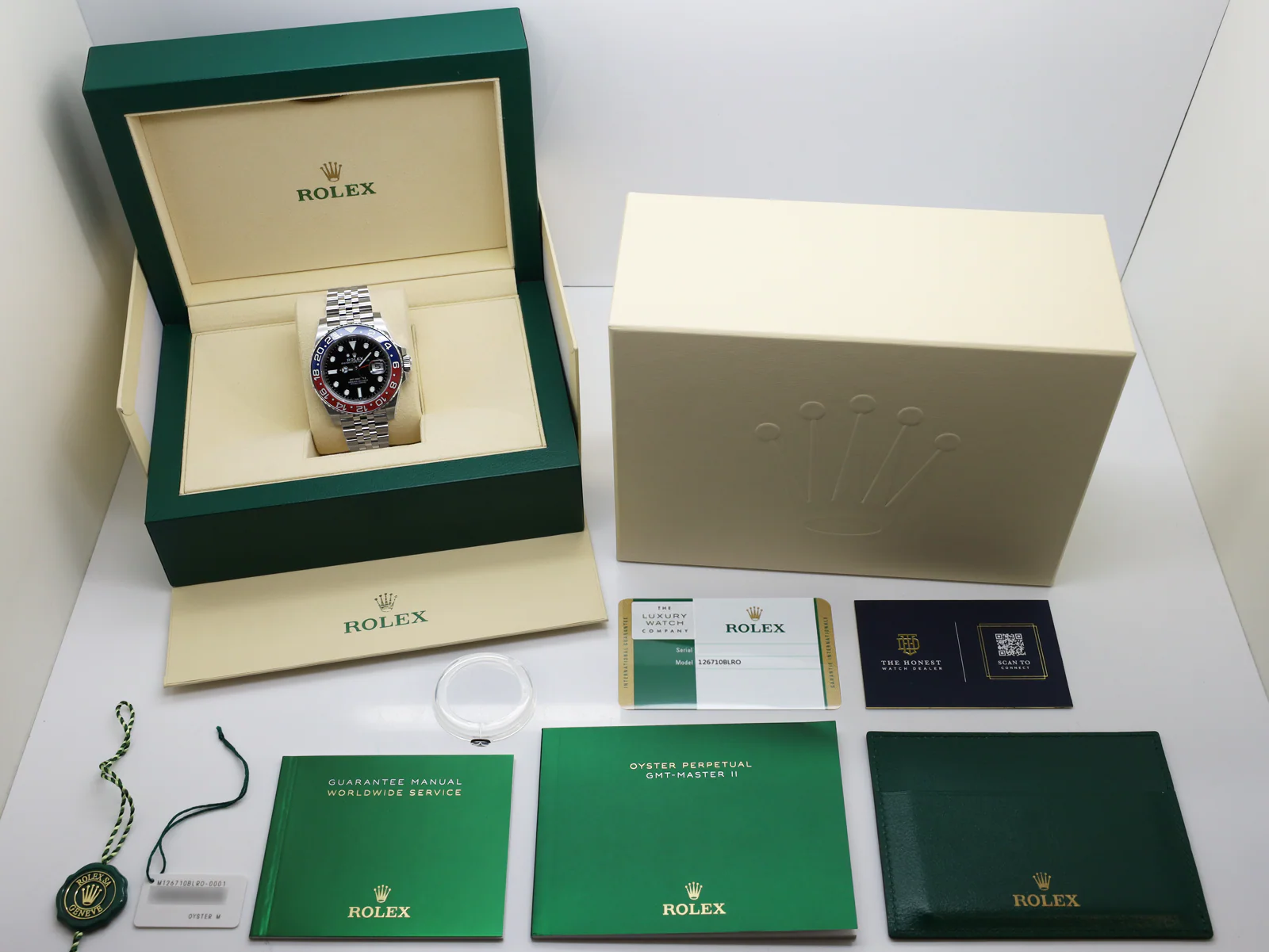 GENTS ROLEX GMT-MASTER II PEPSI MK1 126710BLRO STAINLESS STEEL WARRANTY FULL STICKERS 2018 UK B&P - Image 2