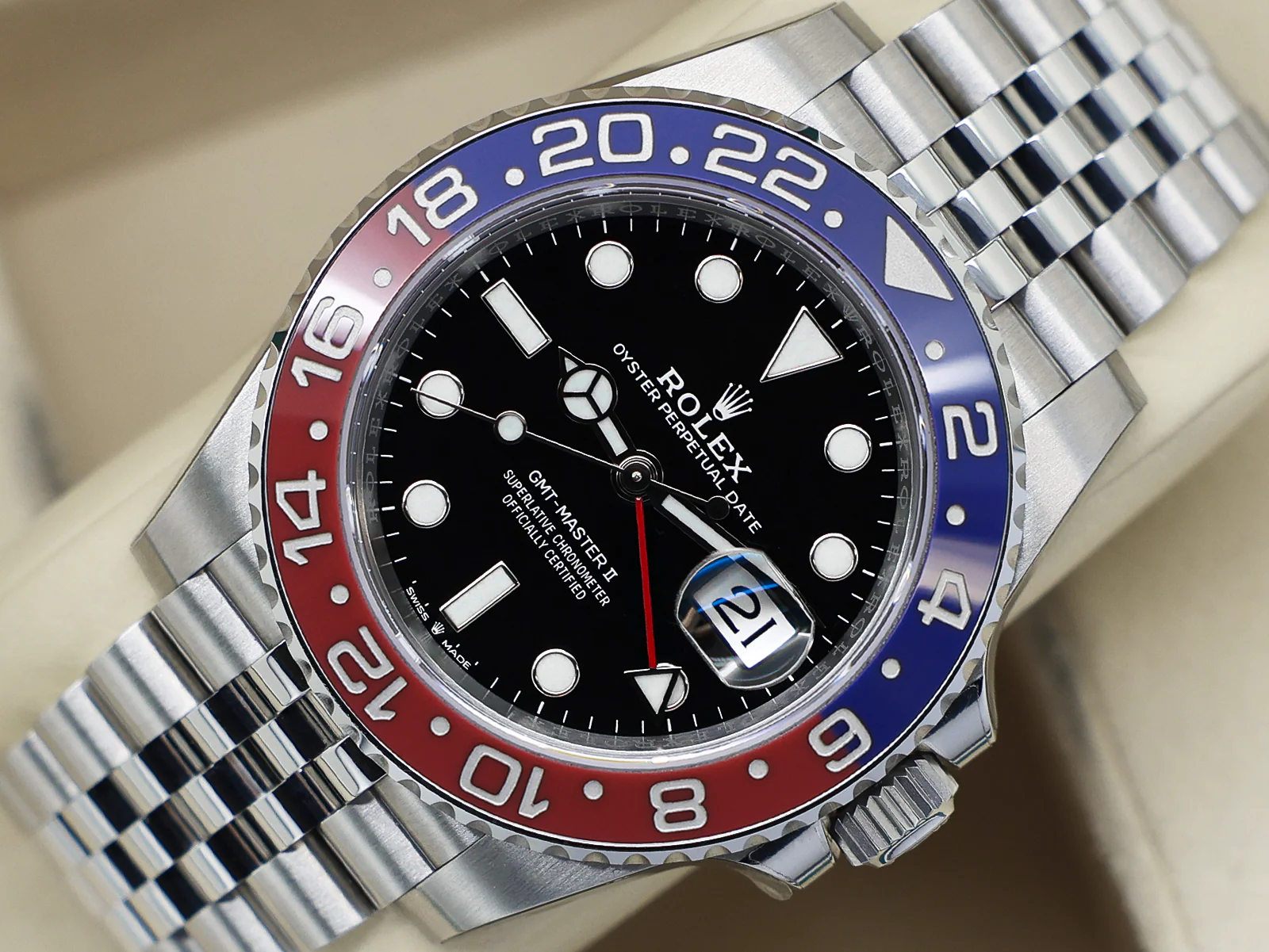 GENTS ROLEX GMT-MASTER II PEPSI MK1 126710BLRO STAINLESS STEEL WARRANTY FULL STICKERS 2018 UK B&P - Image 3