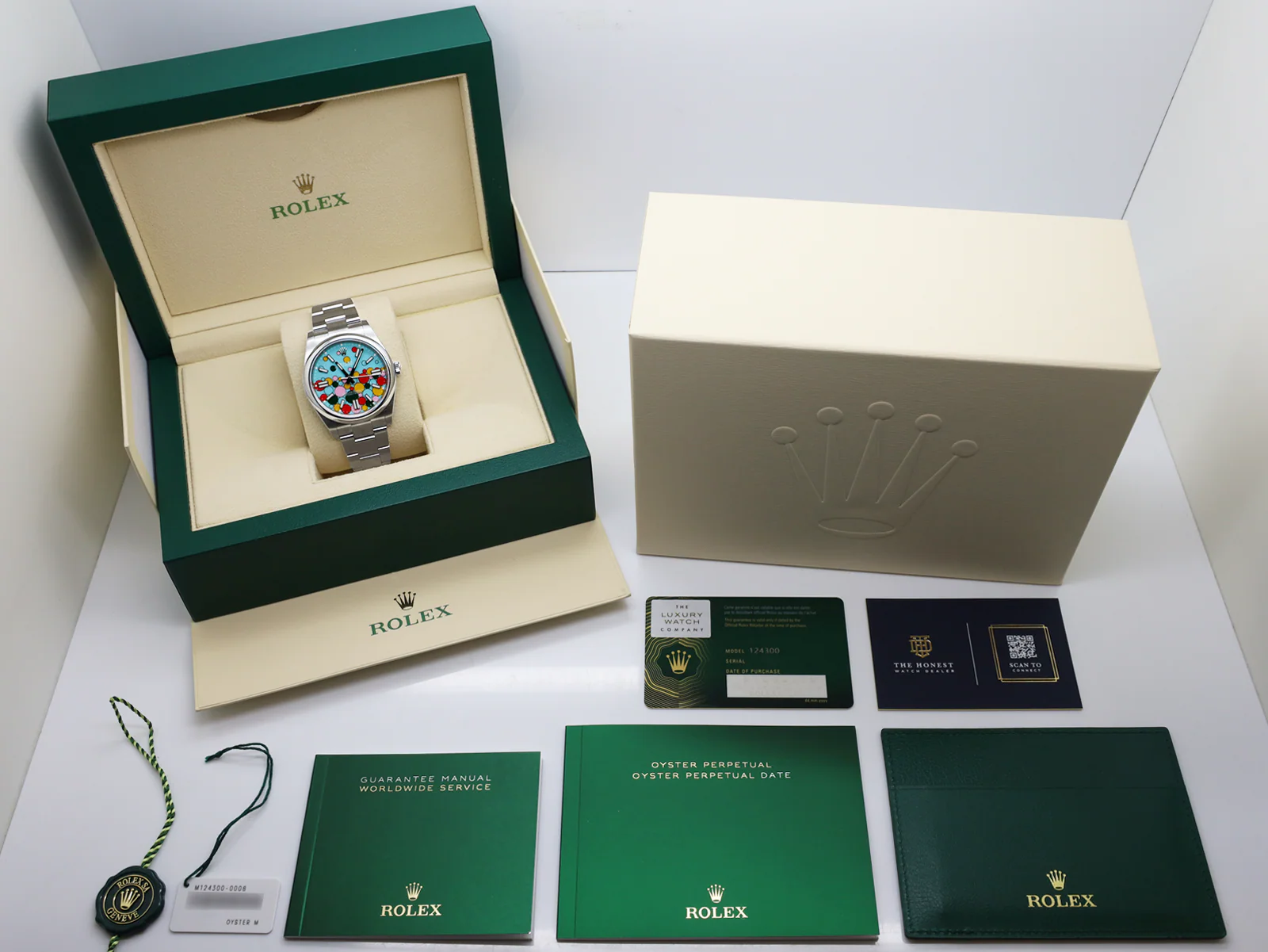 GENTS ROLEX OYSTER PERPETUAL 41mm 124300 STAINLESS STEEL CELEBRATION DIAL WARRANTY 2023 UK B&P - Image 2