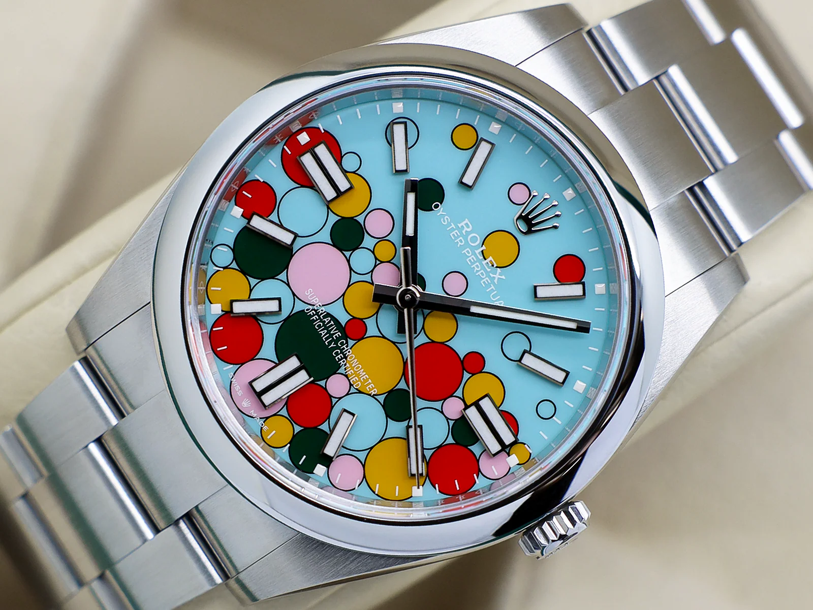 GENTS ROLEX OYSTER PERPETUAL 41mm 124300 STAINLESS STEEL CELEBRATION DIAL WARRANTY 2023 UK B&P - Image 3