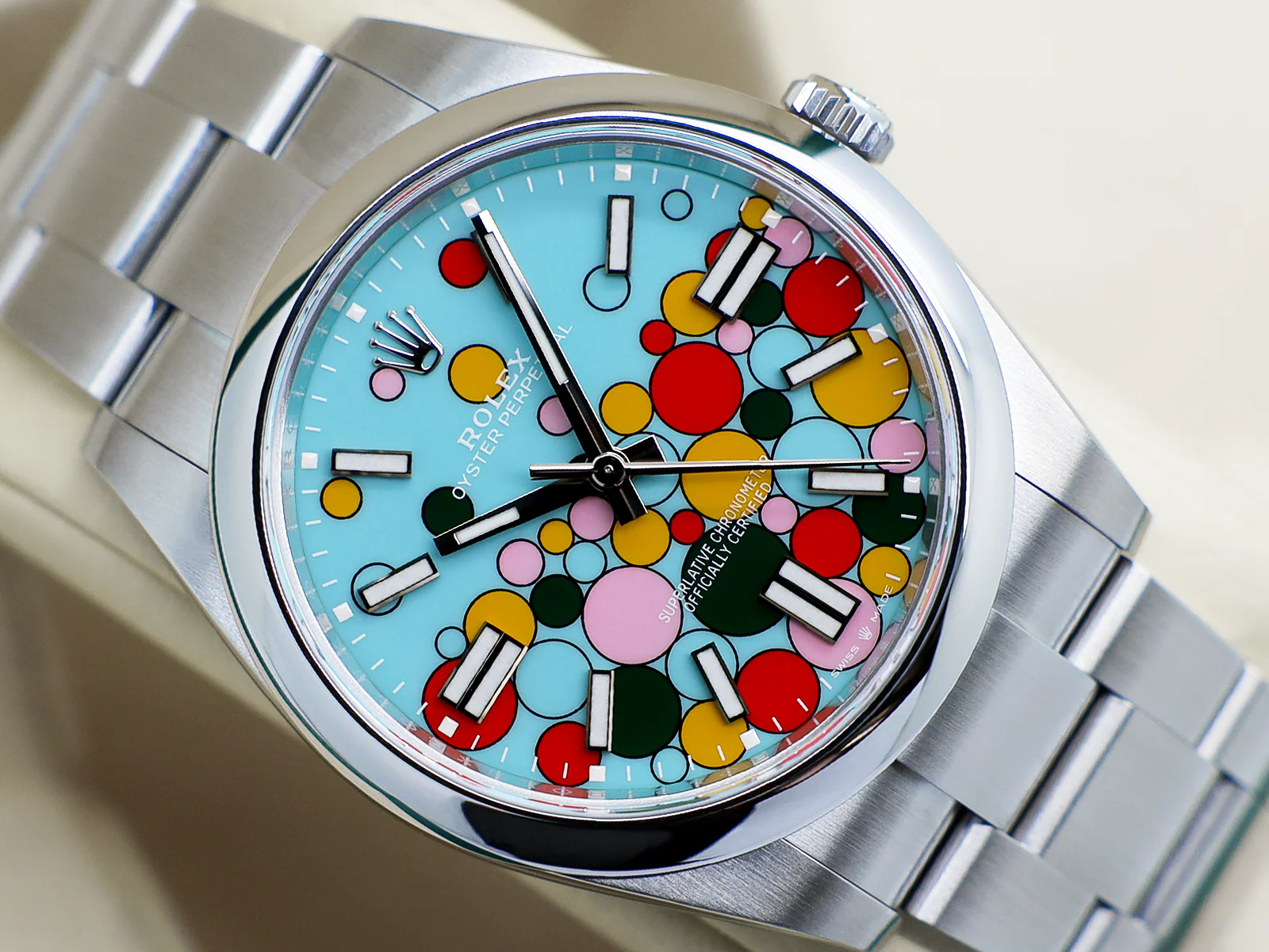 GENTS ROLEX OYSTER PERPETUAL 41mm 124300 STAINLESS STEEL CELEBRATION DIAL WARRANTY 2023 UK B&P - Image 6