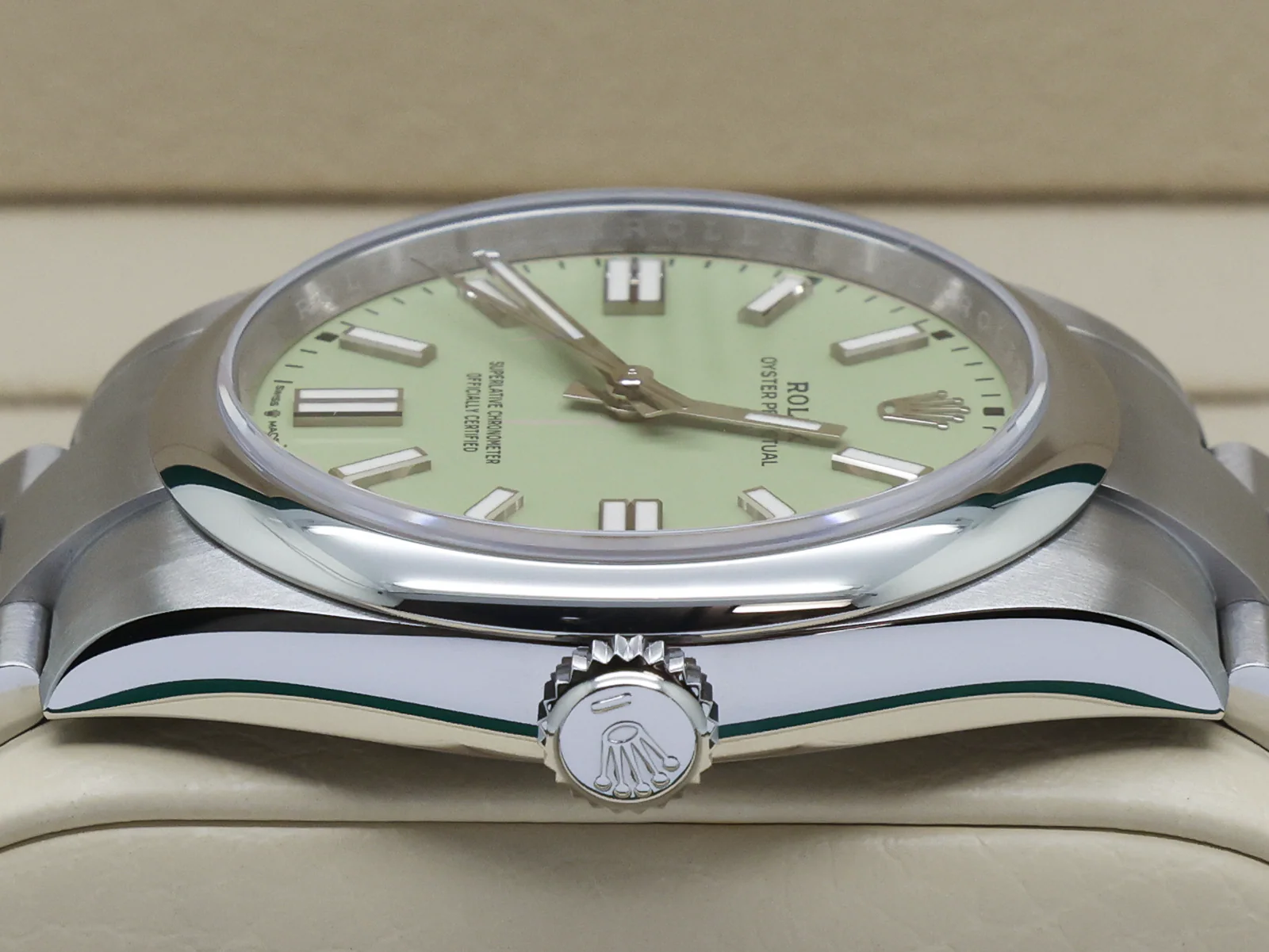 GENTS ROLEX OYSTER PERPETUAL 41mm 134300 STAINLESS STEEL PISTACHIO DIAL UNWORN 2026 UK B&P - Image 4