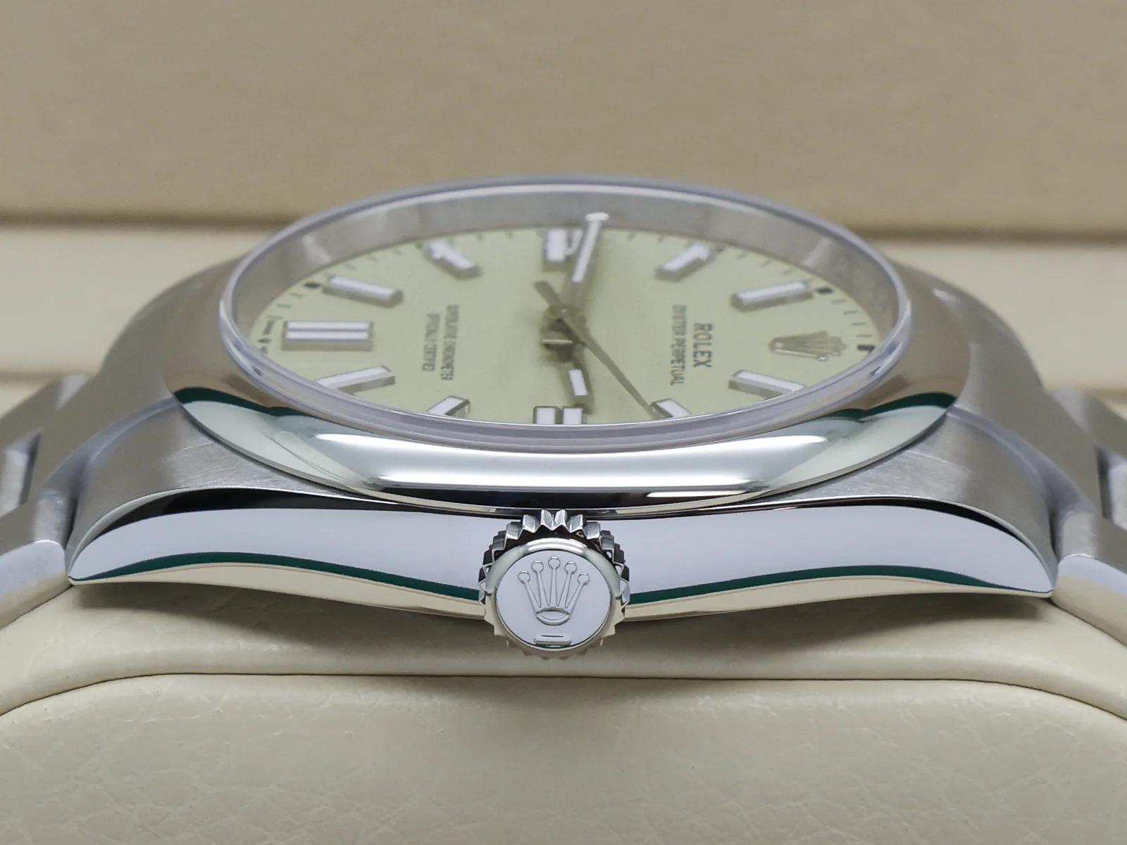 GENTS ROLEX OYSTER PERPETUAL 41mm 134300 STAINLESS STEEL PISTACHIO DIAL UNWORN STICKERS 2026 UK B&P - Image 7