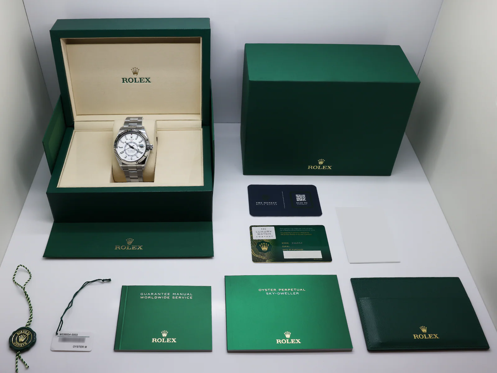 GENTS ROLEX SKY-DWELLER 42mm 336934 STAINLESS STEEL WHITE DIAL WARRANTY 2025 UK B&P - Image 2