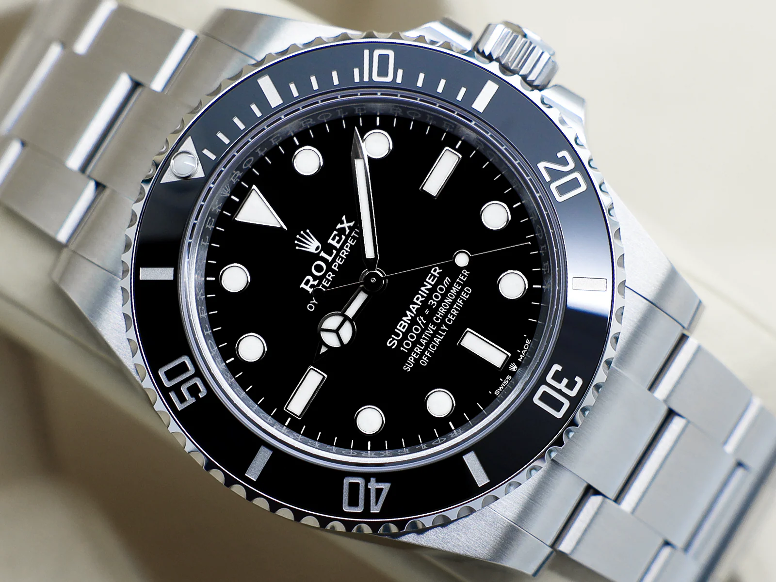GENTS ROLEX SUBMARINER NON DATE 41mm 124060 STAINLESS STEEL UNWORN 2026 UK B&P