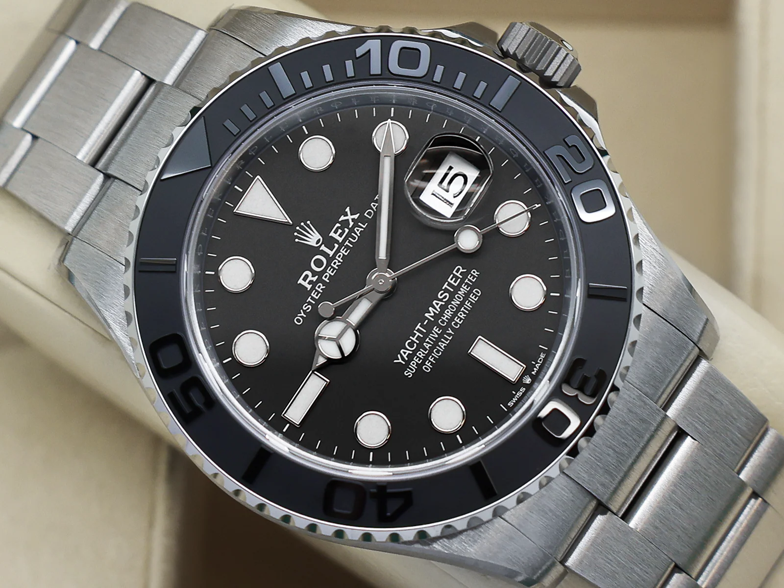 GENTS ROLEX YACHT-MASTER 42MM 226627 TITANIUM OYSTER BRACELET MATT BLACK DIAL WARRANTY 2025 UK B&P