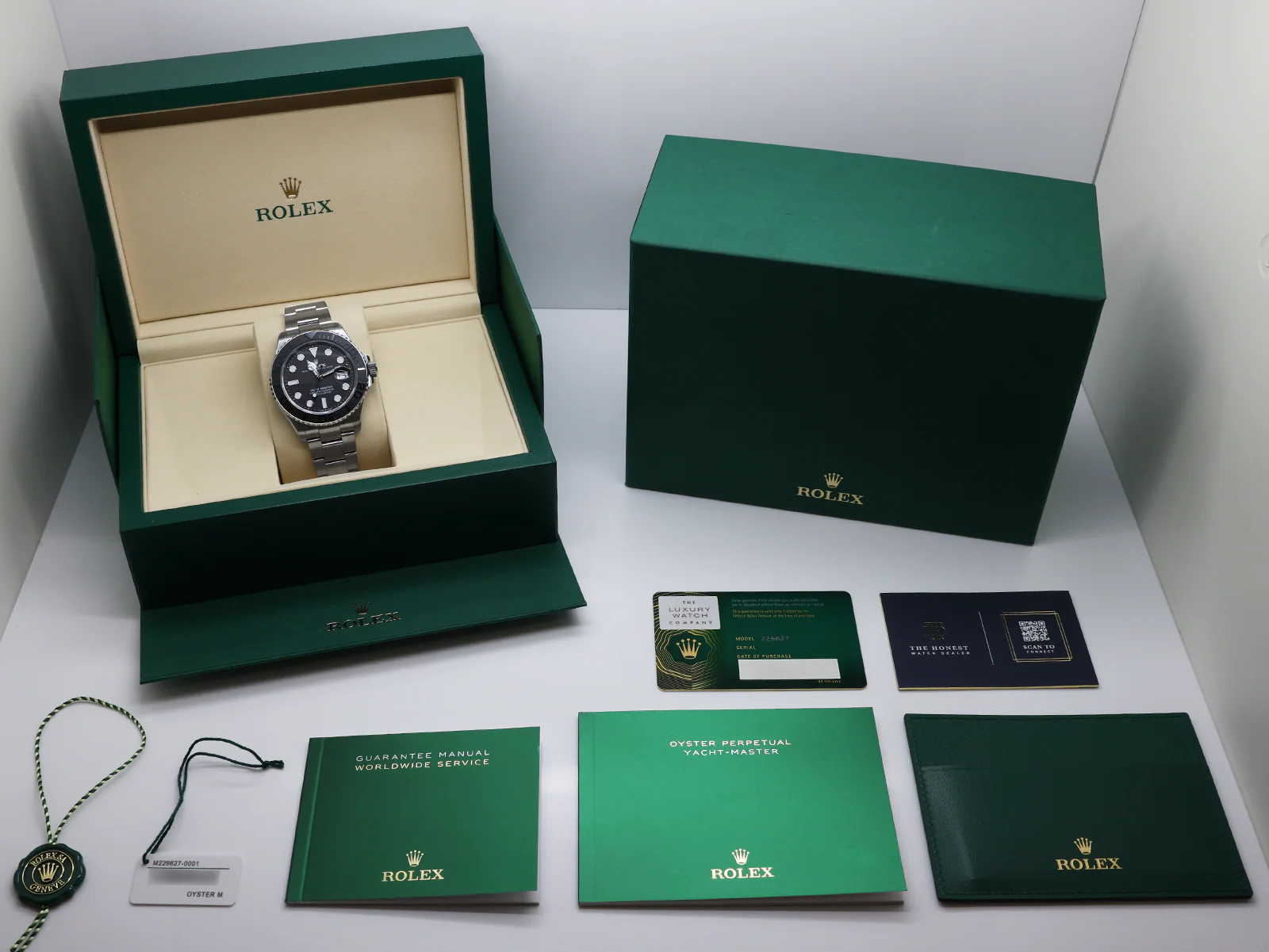 GENTS ROLEX YACHT-MASTER 42MM 226627 TITANIUM OYSTER BRACELET MATT BLACK DIAL WARRANTY 2025 UK B&P - Image 2