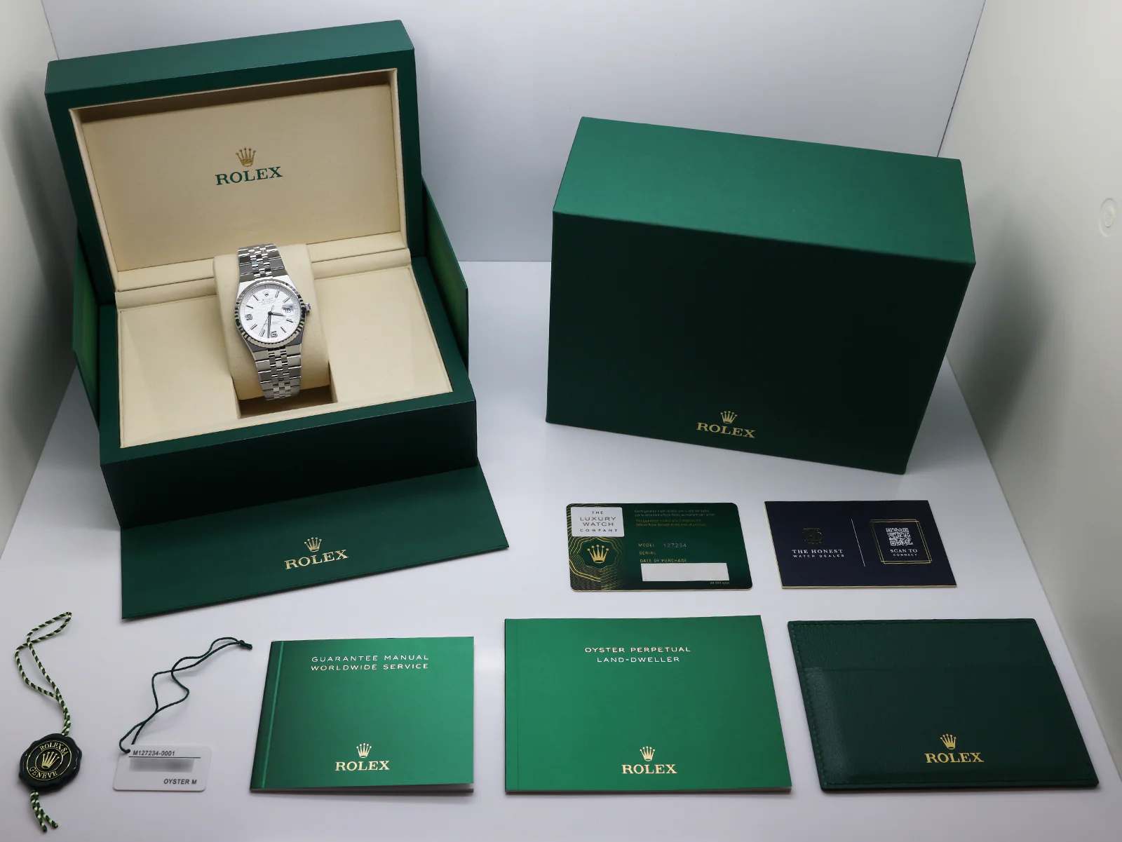 ROLEX LAND-DWELLER 36mm 127234 STAINLESS STEEL WHITE DIAL WARRANTY 2025 UK B&P - Image 2
