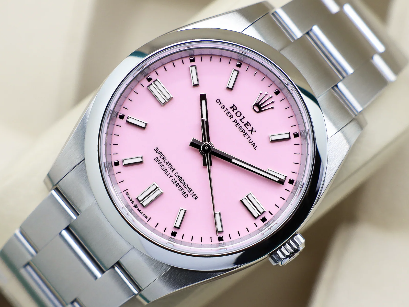 ROLEX OYSTER PERPETUAL 36mm 126000 STAINLESS STEEL CANDY PINK DIAL UNWORN 2026 UK B&P - Image 3