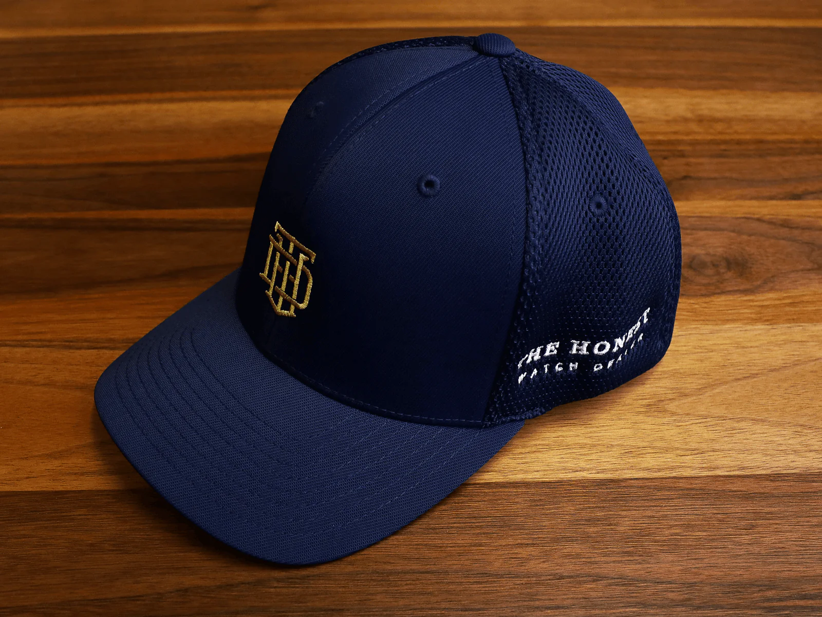 THE HONEST WATCH DEALER 6 PANEL MESH CAP IN NAVY BLUE